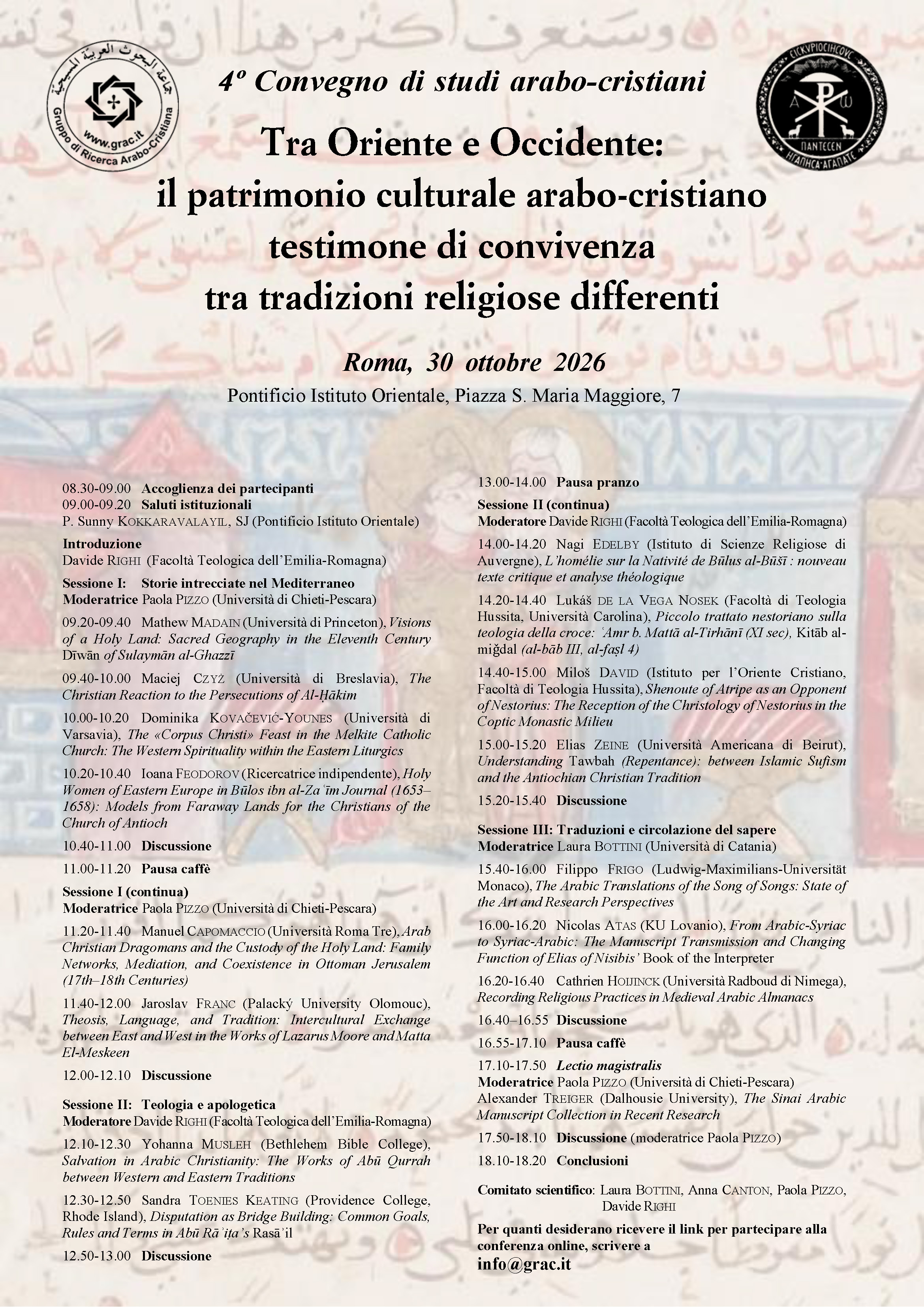 Poster 4th Conference of Arab-Christian Studies